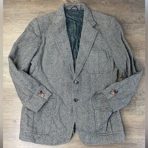 Vintage h.i.s. Tweed Herringbone Sport Jacket, Suit Jacket, size Large/44